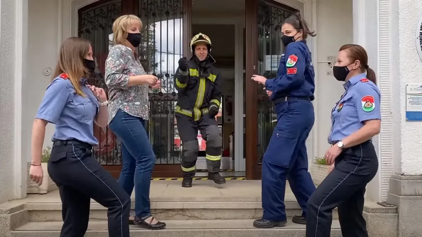 Már a katasztrófavédelem is beszállt a táncos kihívásba, videón a végeredmény
