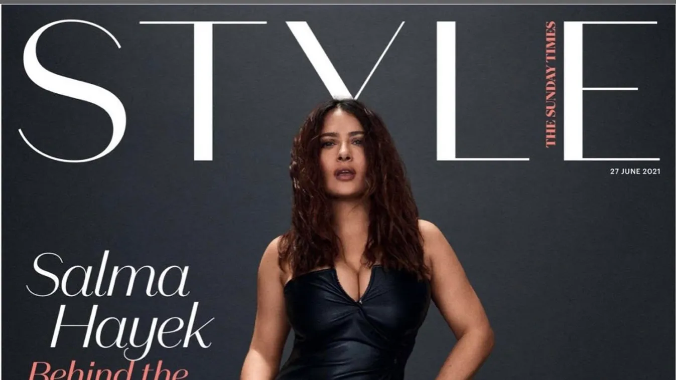 Salma Hayek elképesztő szexin pózol a címlapon a Nanushka ruciban
