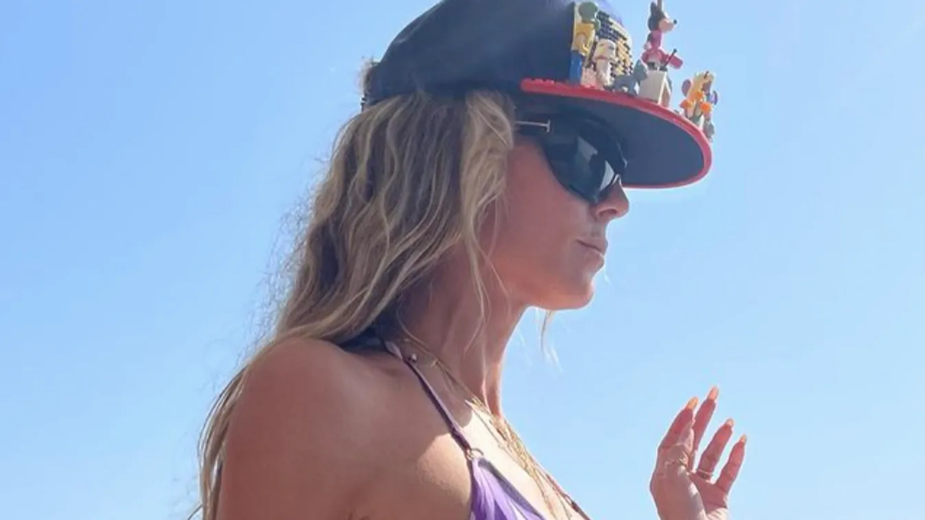 Heidi Klum megint nem tudta magán tartani a bikinifelsőt - Fotó