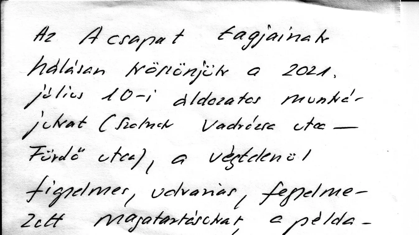 Megható üzenet: kézzel írott levélben mondott köszönetet a tűzoltóknak az idős házaspár