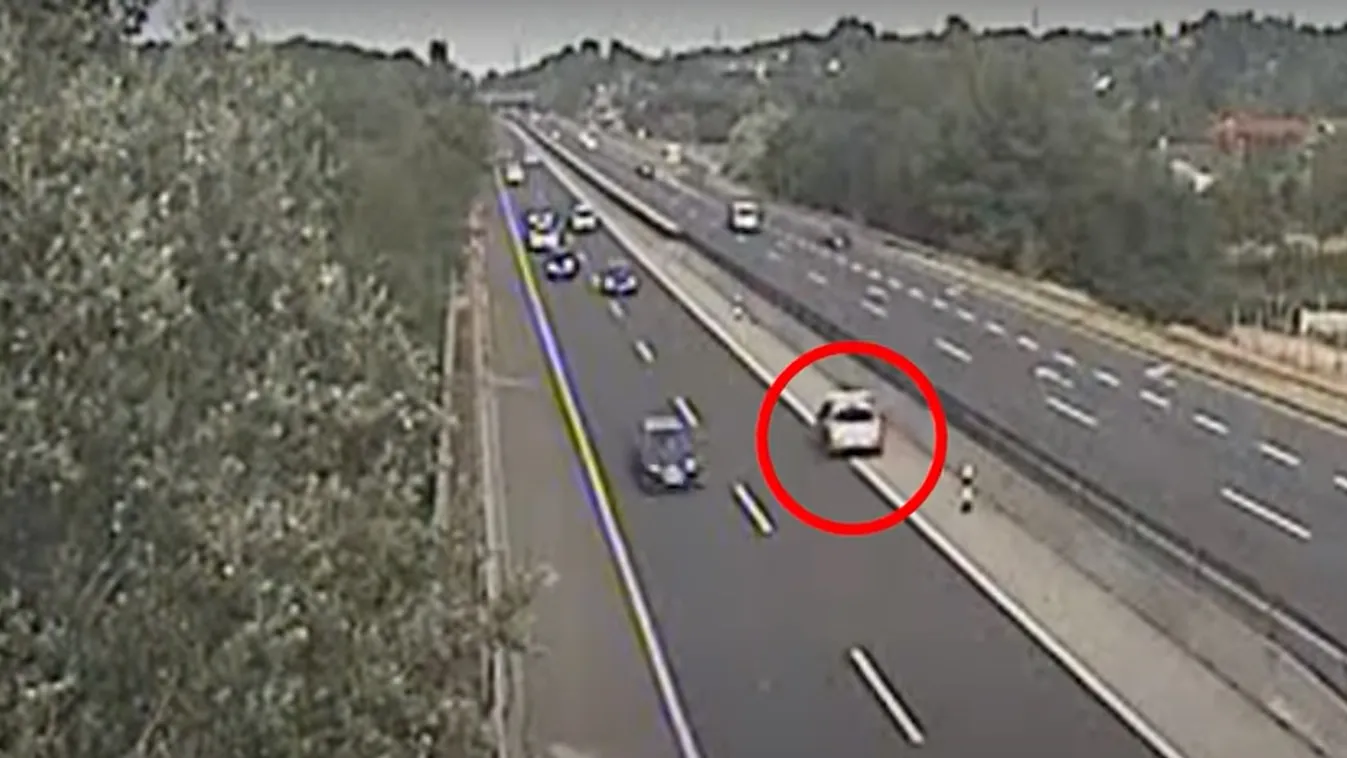 Drámai pillanatok: az M0-s középső sávjában fordult meg és hajtott a forgalommal szemben egy autós – Videó