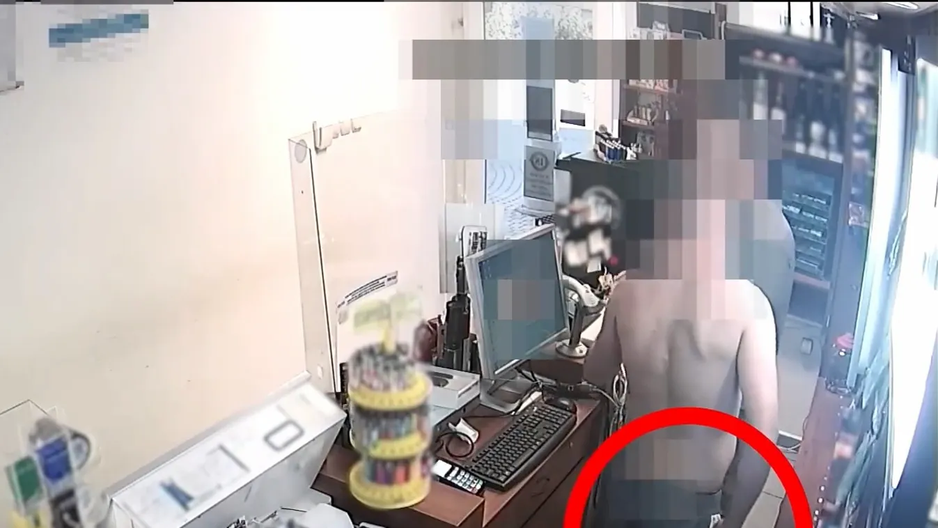 Félmeztelenül rabolt ki egy trafikot a fiatal férfi Kaposváron – Videó