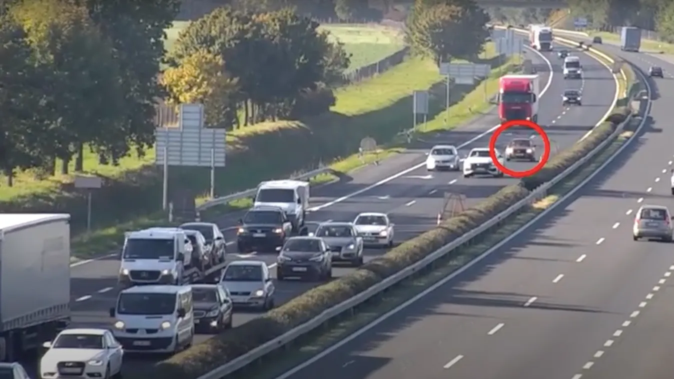 Brutális felvétel a román sofőr okozta balesetről az M1-esen