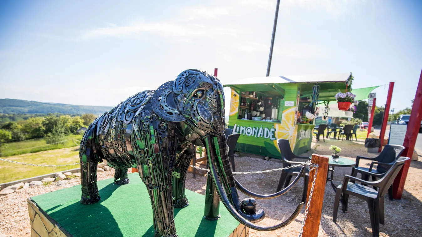 Csodájára járnak a bakonyi mamutnak: a cseszneki vár felé vezető úton beszorult