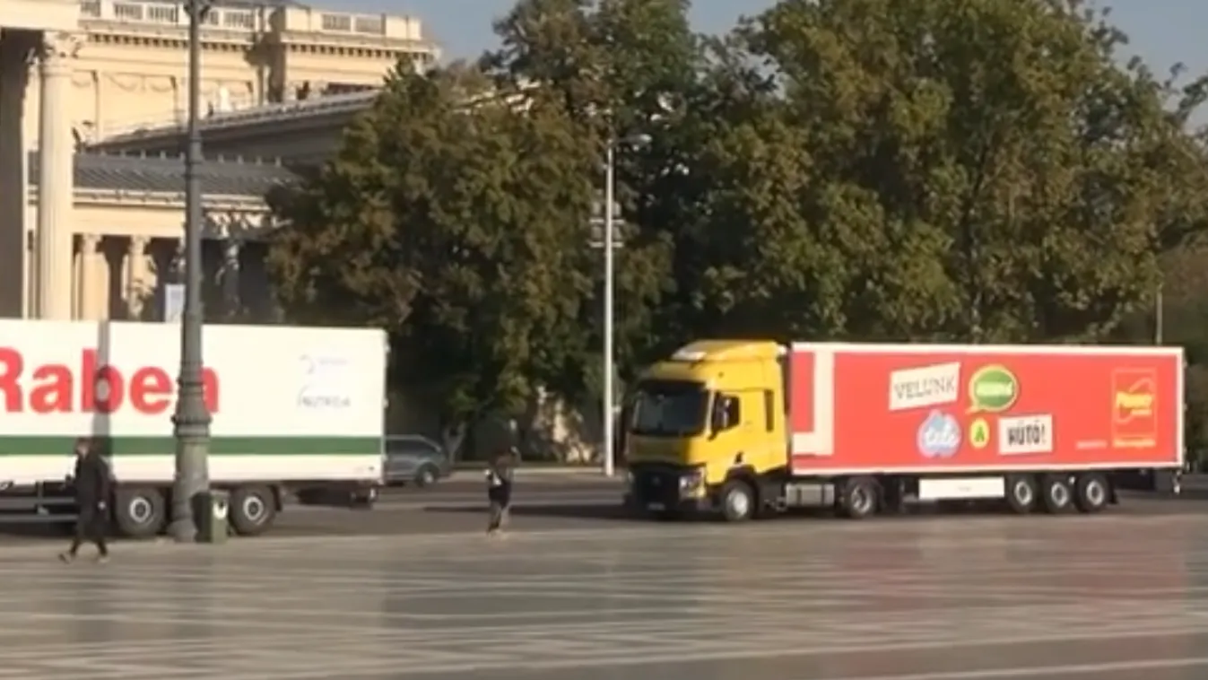 Elképesztő konvoj haladt keresztül Budapesten, kiderült, mit rejtettek a kamionok