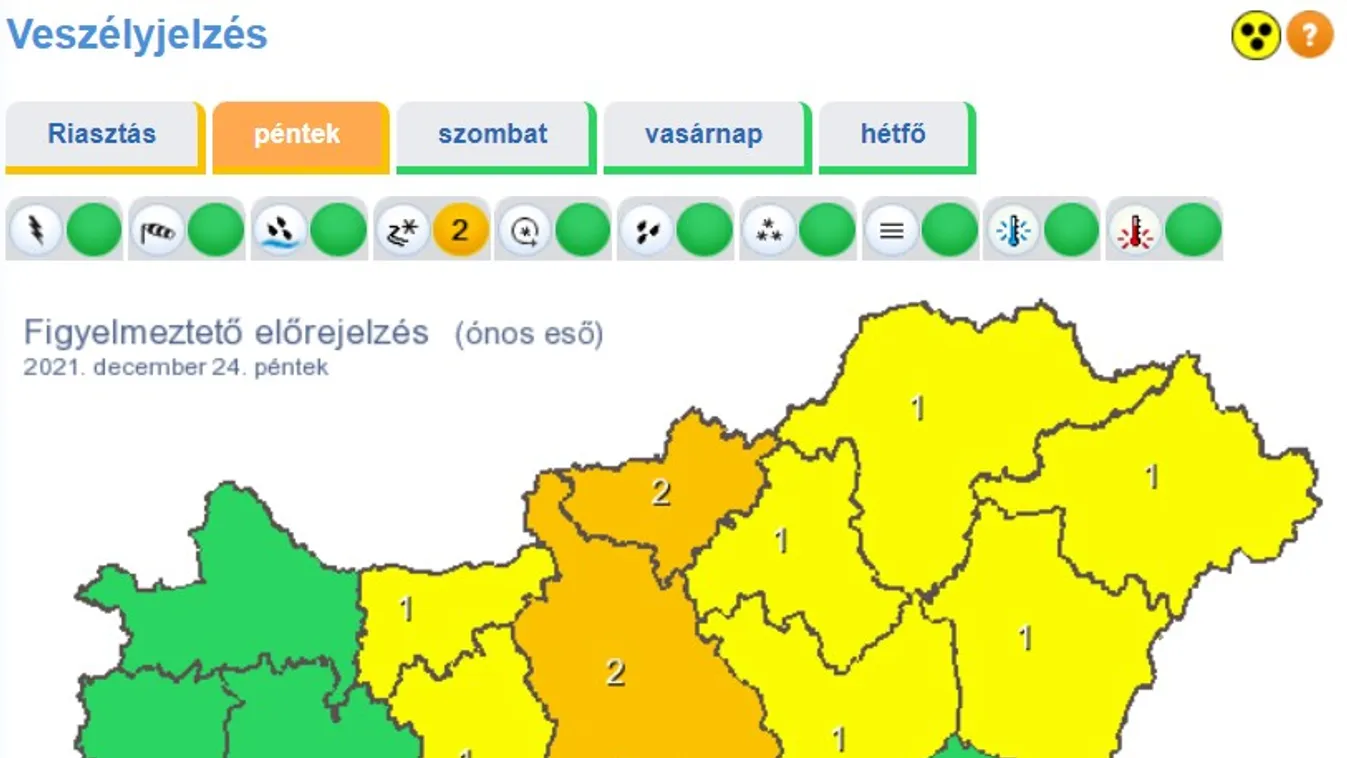 Most érkezett: két megyére is másodfokú riasztást adtak ki