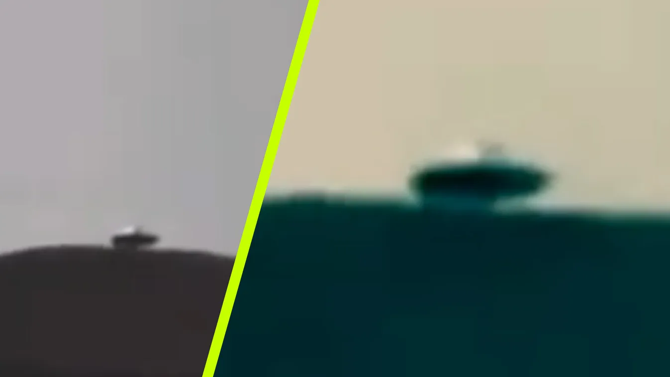 Távcsövön keresztül lőttek közelképet egy hegytetőn parkoló UFO-ról