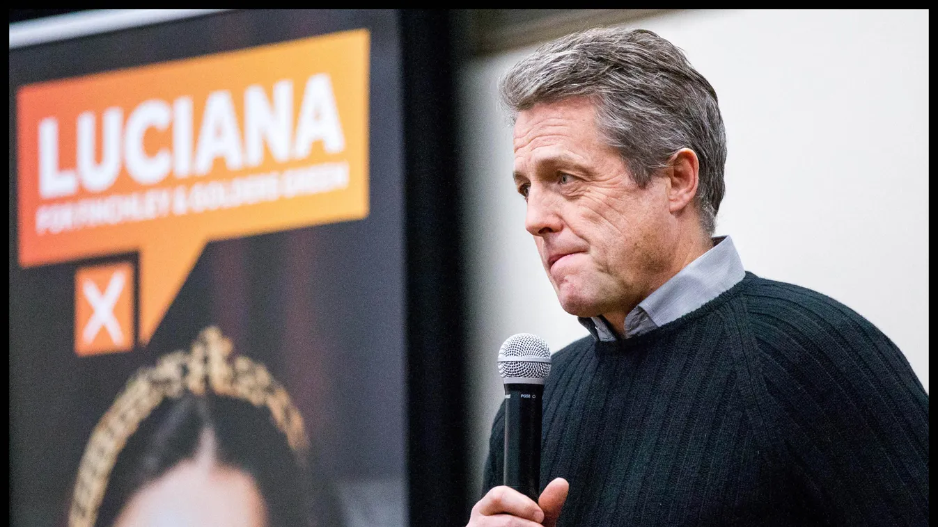 Hugh Grant canvasses with Luciana Berger