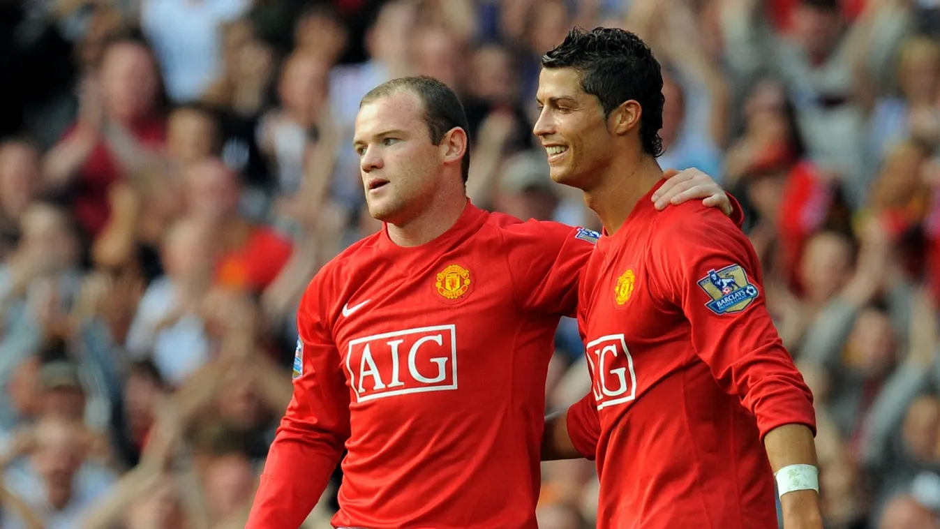 Wayne Rooney (balra) és Cristiano Ronaldo 2008-ban