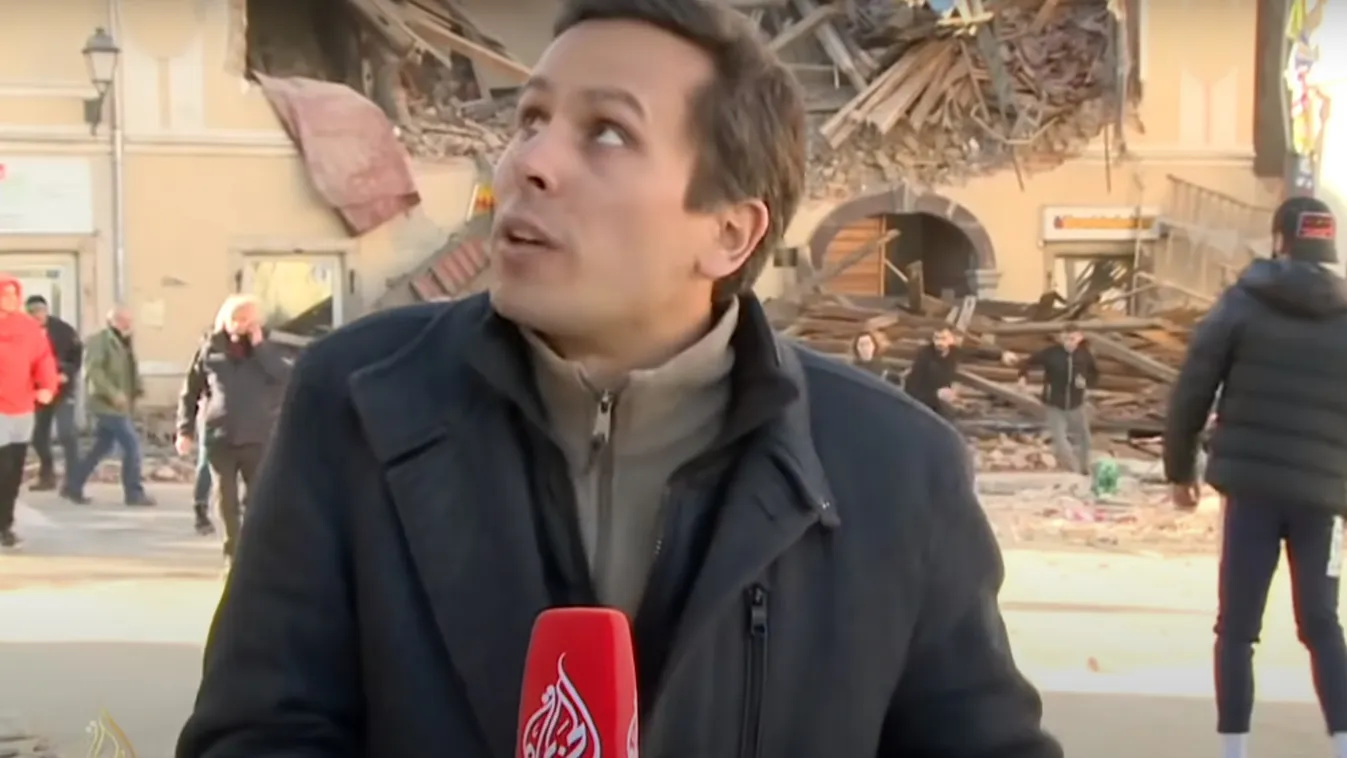 Sokkoló: élő adás közben dőlt össze egy horvát épület – videó