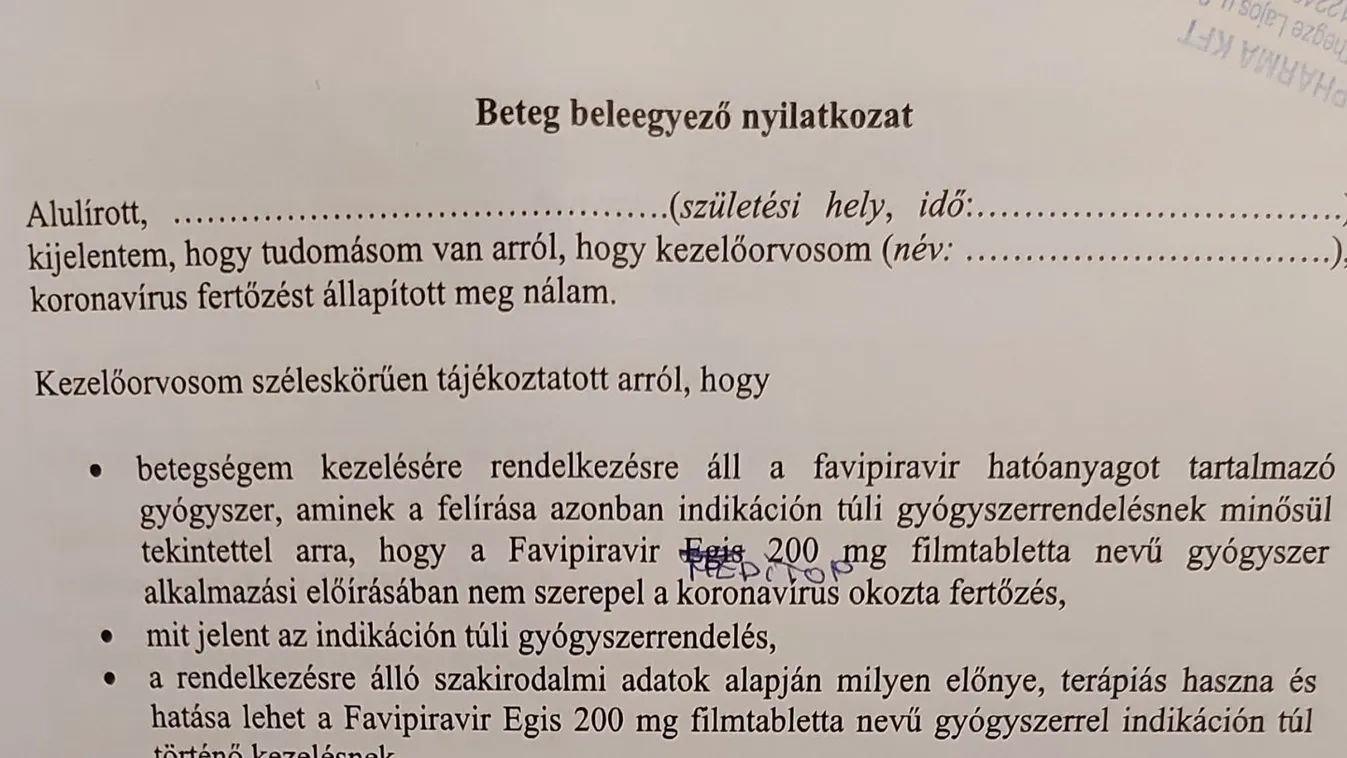 Favipiravir kisokos: elképesztő mellékhatásokról tájékoztatnak