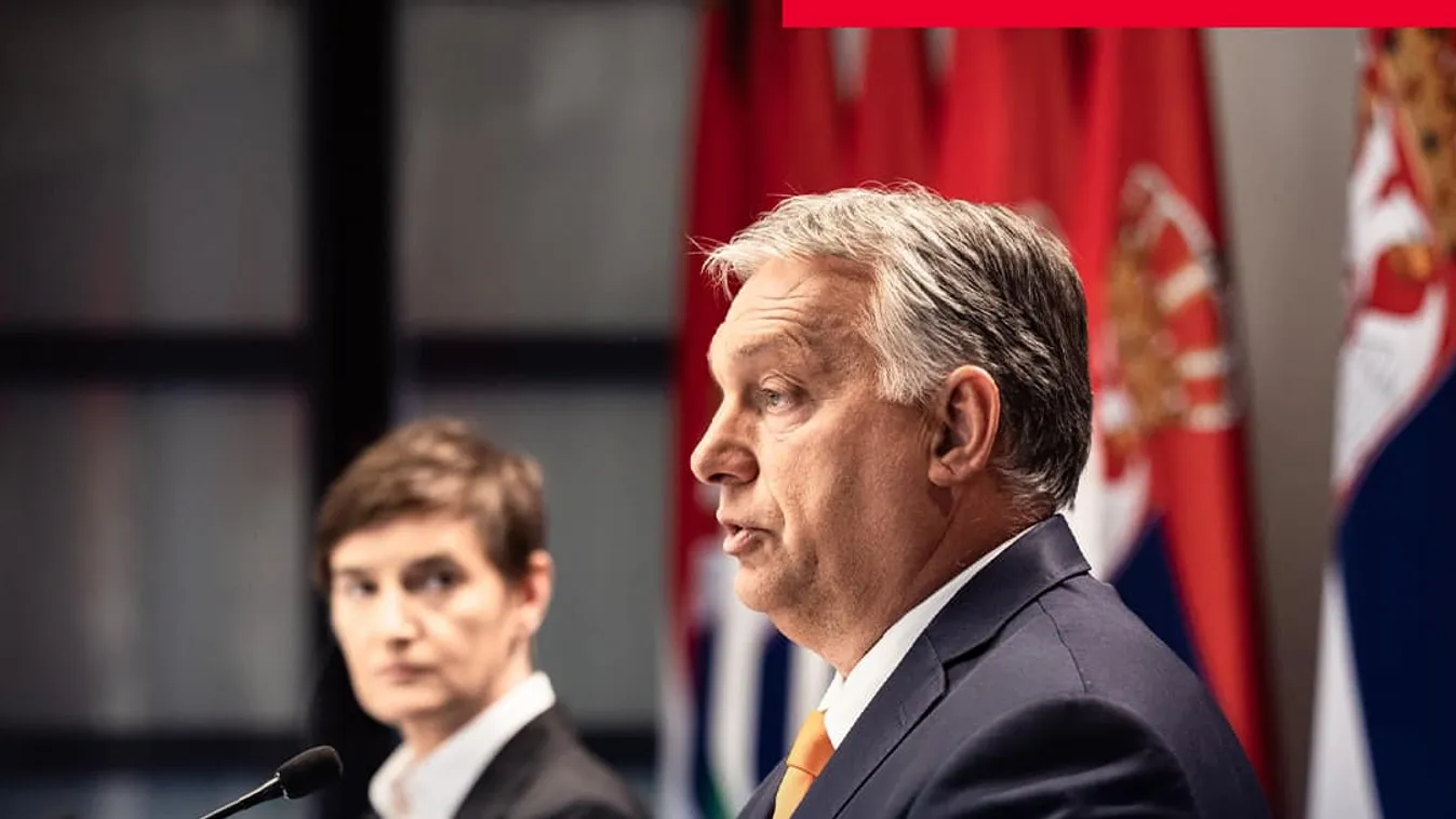 Orbán Viktor és Ana Brnabic