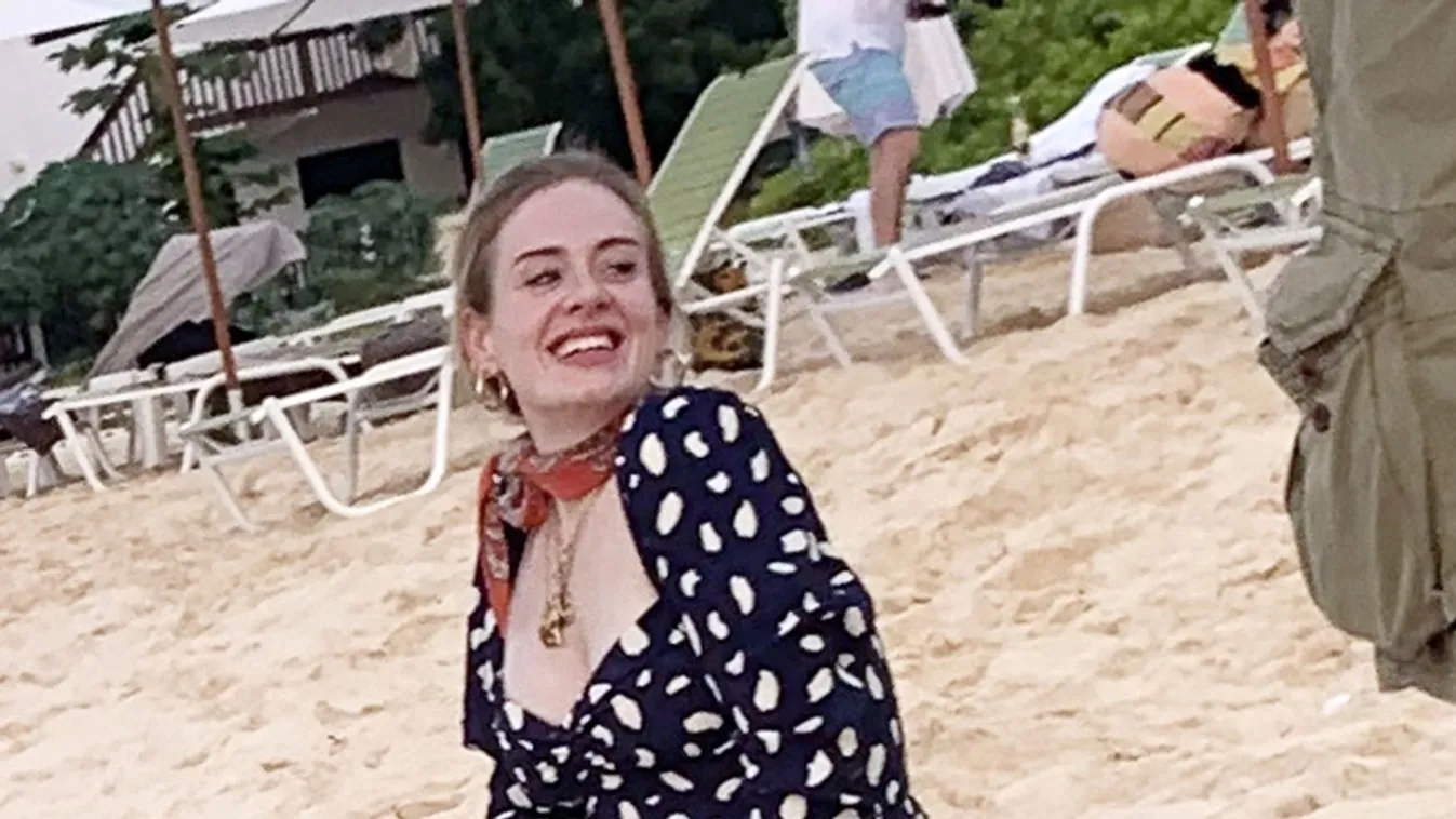 *PREMIUM-EXCLUSIVE* *DO NOT USE UNLESS FEE AGREED* *PICTURES TAKEN ON 02 JAN 2020* British Singer Adele shows off dramatic weight loss while pictured with Harry Styles and Tv presenter James Corden on Holiday together in Anguilla!