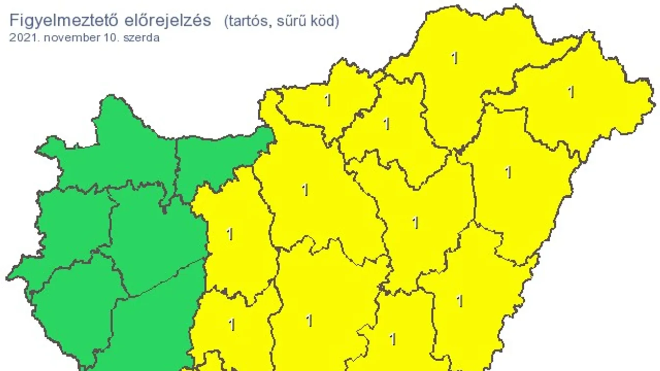 Figyelmeztet a meteorológiai szolgálat, ez várható több megyében