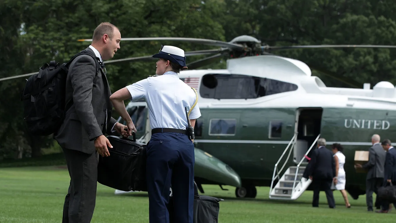 President Trump Departs White House En Route To New Jersey