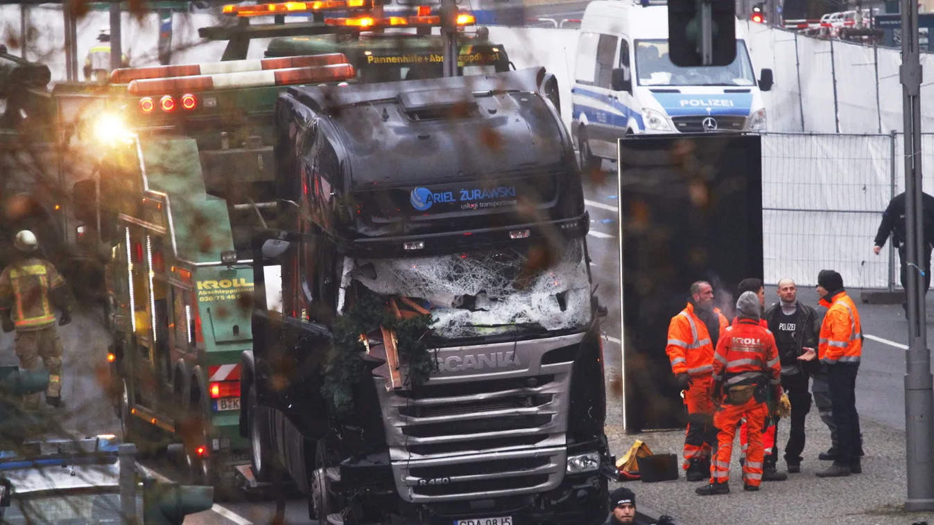 Lorry Truck Drives Through Christmas Market In Berlin