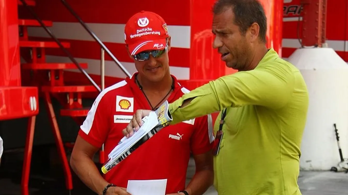 Michael Schumacher és tévés cimborája, Kai Ebel