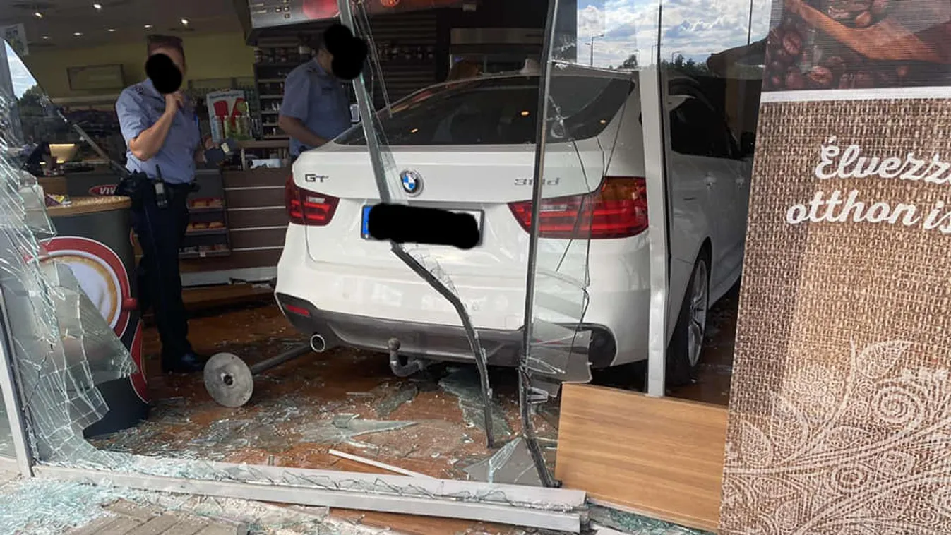 BMW-vel rongyolt be a benzinkút shopjába a magyar nő –döbbenetes fotók