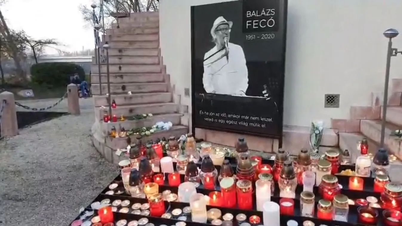 Gyertyák özöne a Zenélő kútnál: a rajongók egy szál virággal búcsúznak Balázs Fecótól – videó