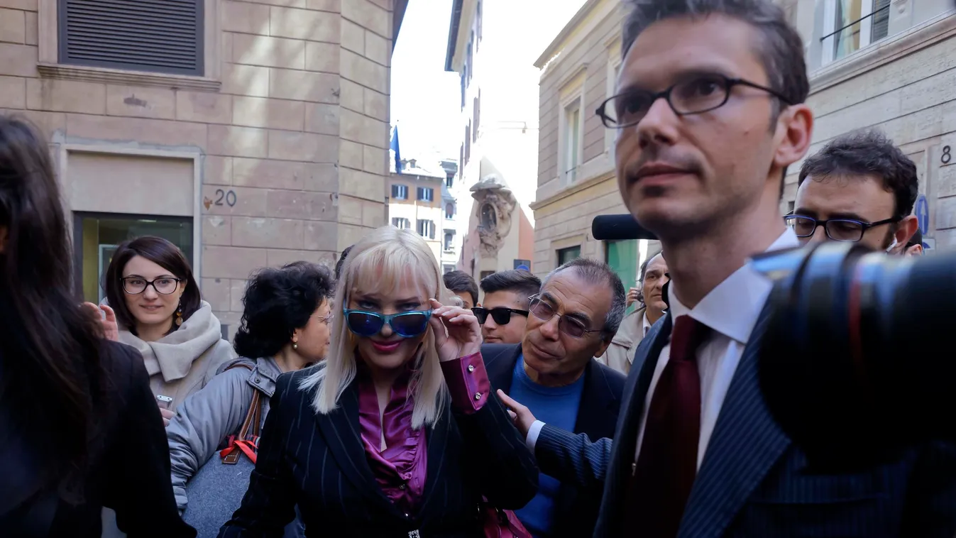 The porn star Ilona Staller during the election campaign