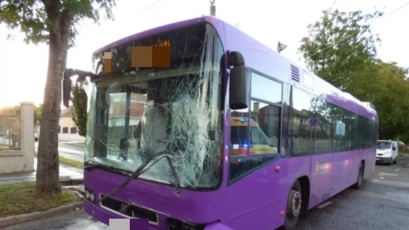 Halálos baleset: betegszállító karambolozott egy busszal -fotó