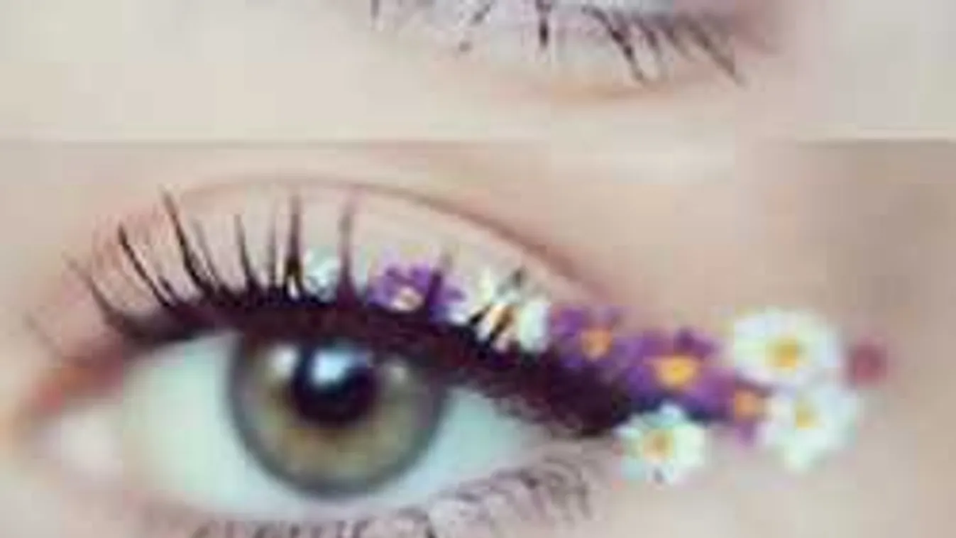 A tusvonalnak vége, virággal díszítik a szemüket a nők