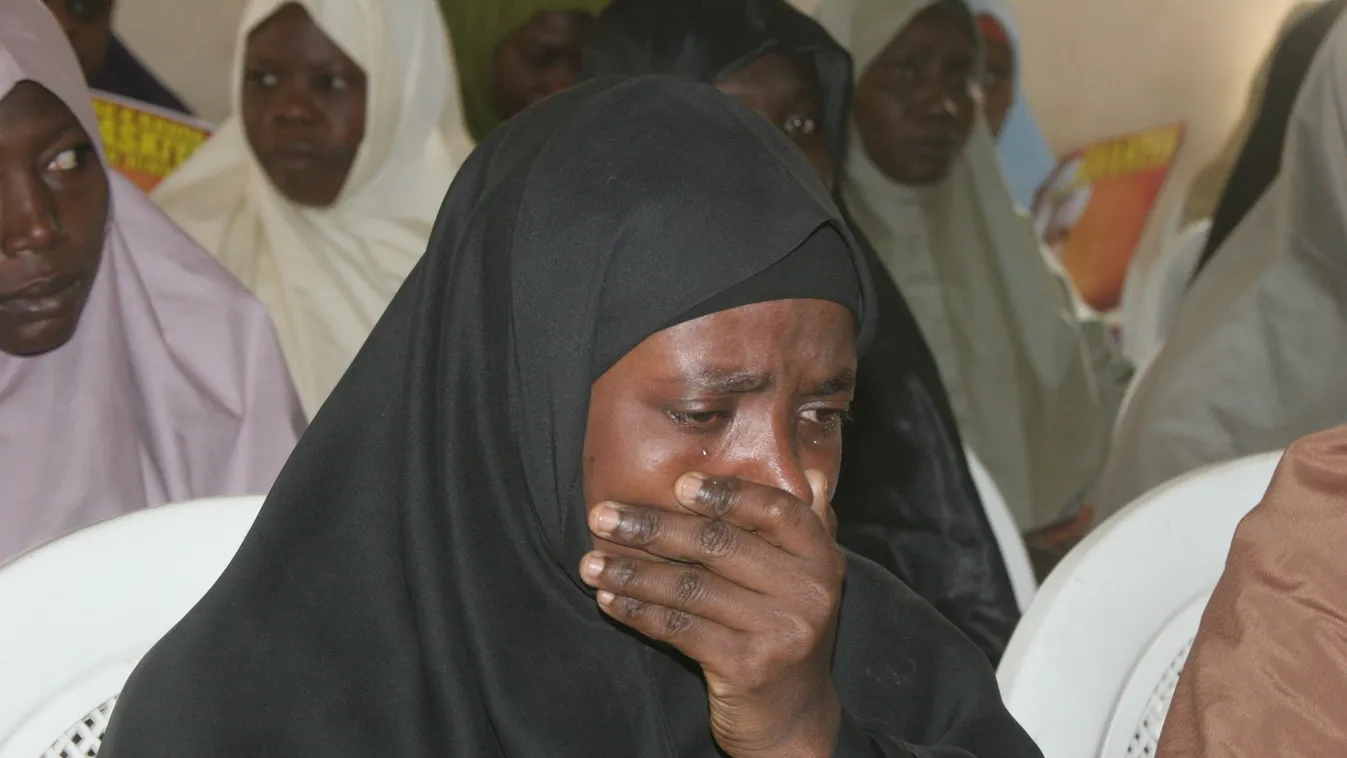 Shi-iites sect women reacts during a peaceful protest in Kaduna, Nigeria