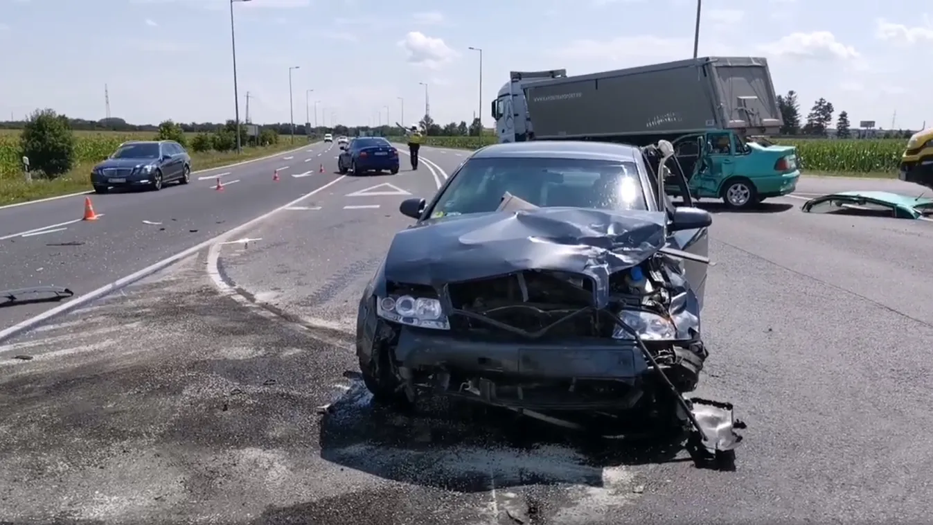 Egymást érték a balesetek a 86-os főút szombathelyi szakaszán –videó