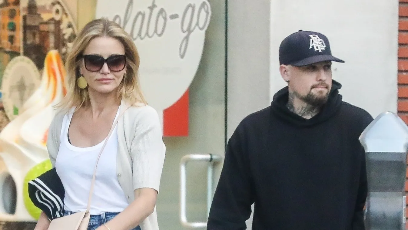 *EXCLUSIVE* Cameron Diaz and Benji Madden have a date night dinner at Urth Caffe in Beverly Hills