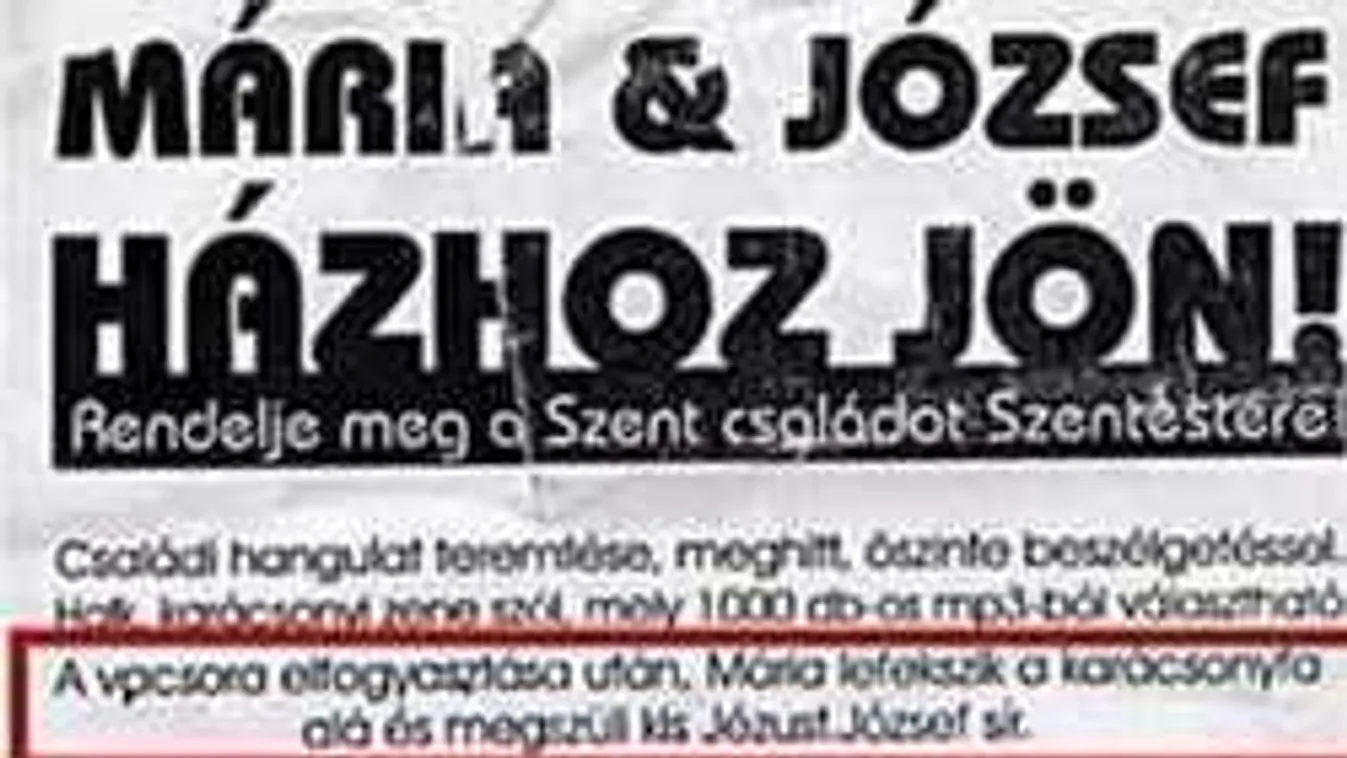 Újra felbukkant a beteges karácsonyi szórólap Budapesten