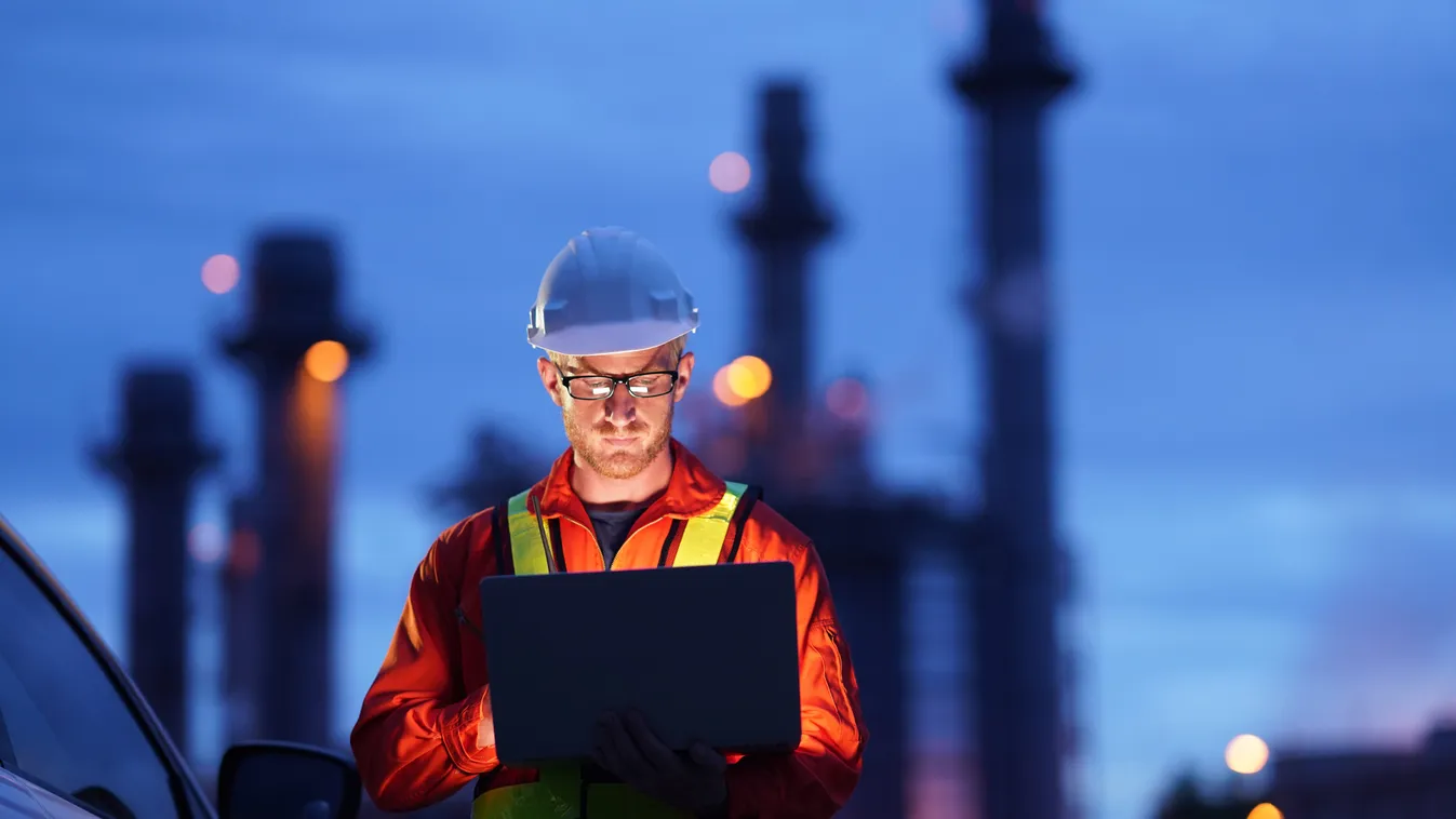 Engineer working at construction power Plant