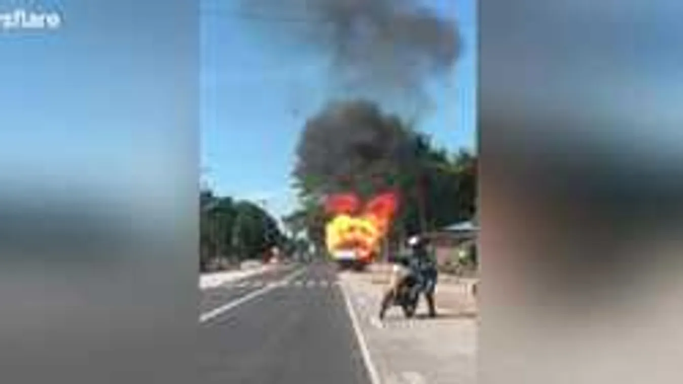 Felrobbant egy veszélyes anyagot szállító kamion az üdülőhelyen!