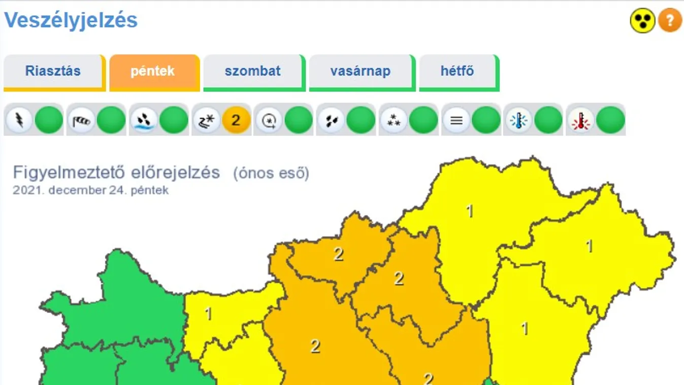 Tovább romlik az idő: már négy megyére adtak ki másodfokú riasztást