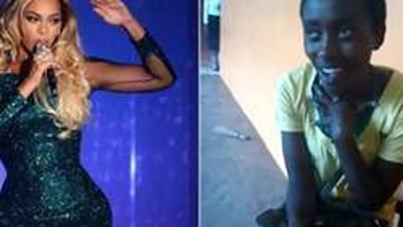 Ez az afrikai diáklány egy sámlin ülve leénekli Beyoncét