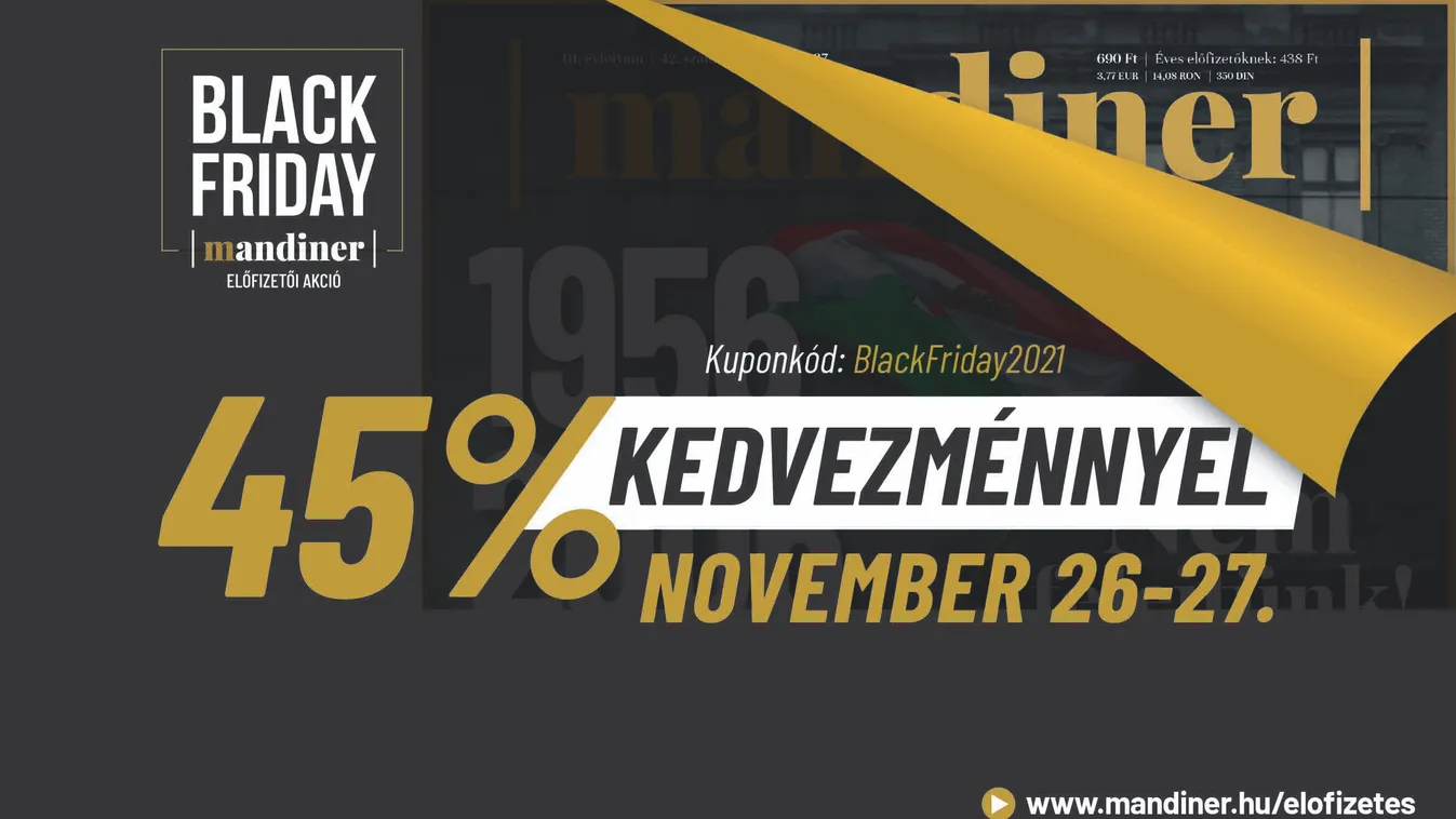 Black Friday a Mandinernél! – Ma 45% kedvezmény előfizetésre