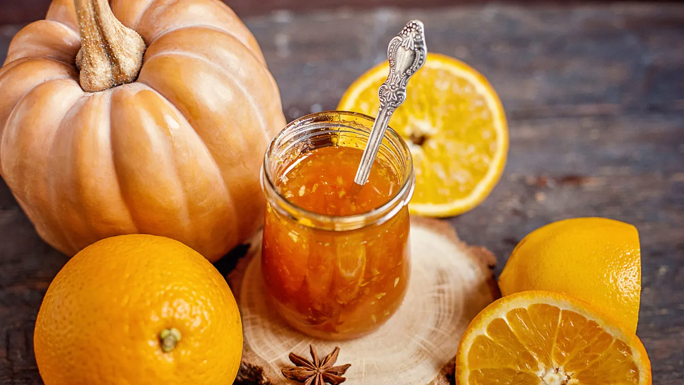 Orange,Pumpkin,And,Ginger,Jam,On,A,Wooden,Background.,Cold