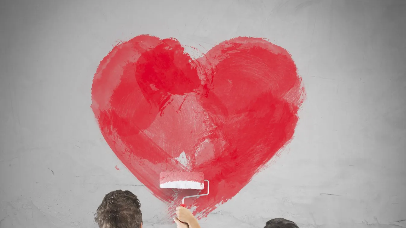 Romantic heart couple