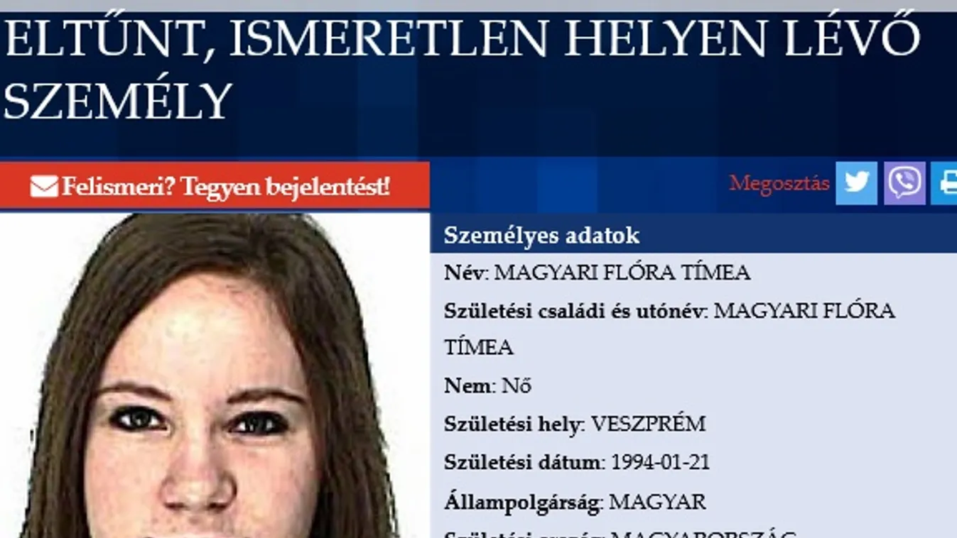 Egyetemre indult hétfőn, de eltűnt a fiatal edelényi lány