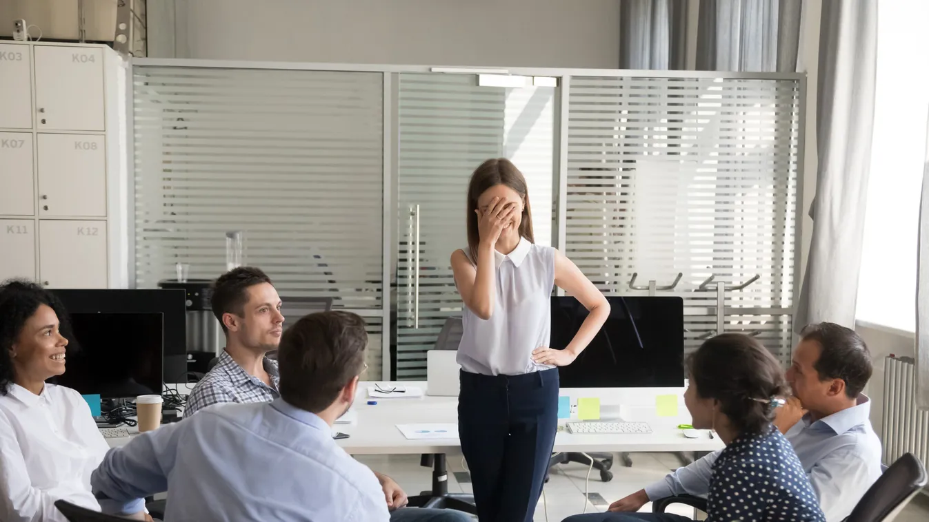 Shy,Nervous,Bashful,Female,Employee,Feels,Embarrassed,Blushing,Afraid,Of