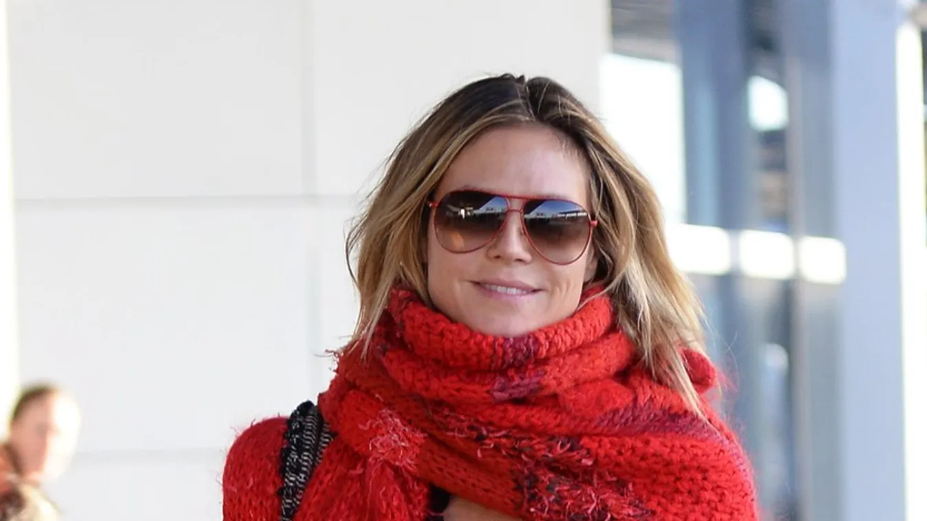 Heidi Klum Arrives at JFK International Airport