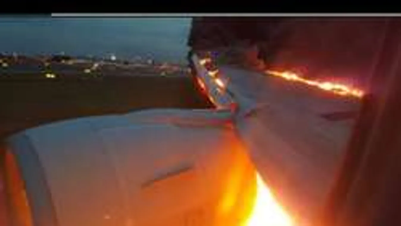 Drámai pillanatok: tűz ütött ki a repülőgépen - videó