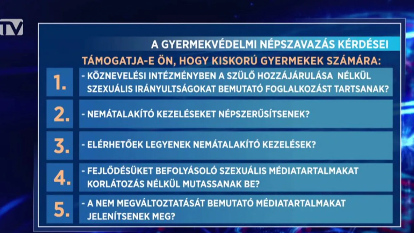 A kormány benyújtotta a gyermekvédelmi népszavazás kérdéseit a Nemzeti Választási Bizottsághoz