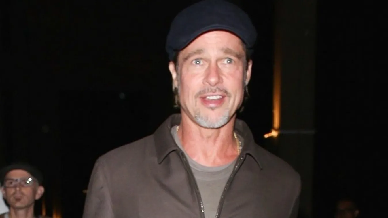 Brad Pitt exits the Ahmanson Theatre after seeing "A Play is a Poem"