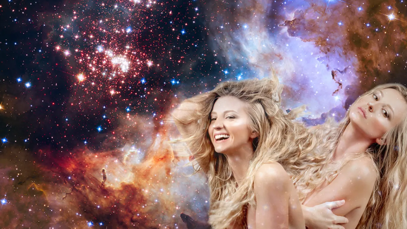 Beautiful,Blonde,Woman,With,Curly,Long,Hair.,Horoscope,,Gemini,Zodiac