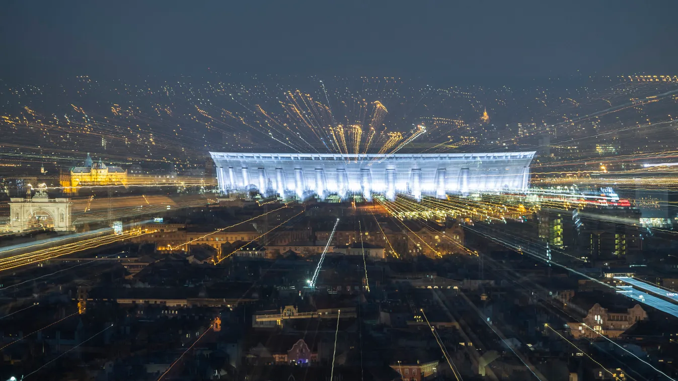 Koronavírus, különös fényben pompázott a Puskás Aréna