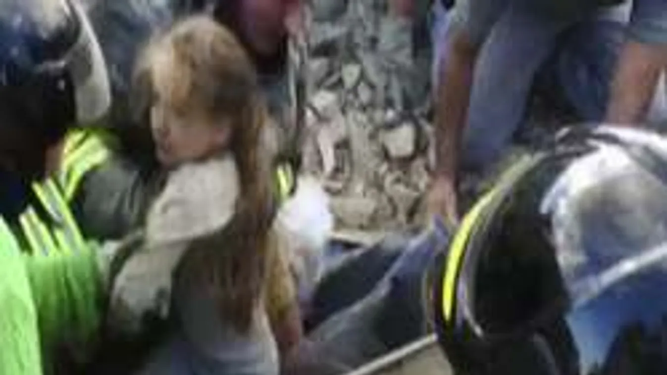 Olasz földrengés: 17 órát töltött a romok alatt a 10 éves kislány