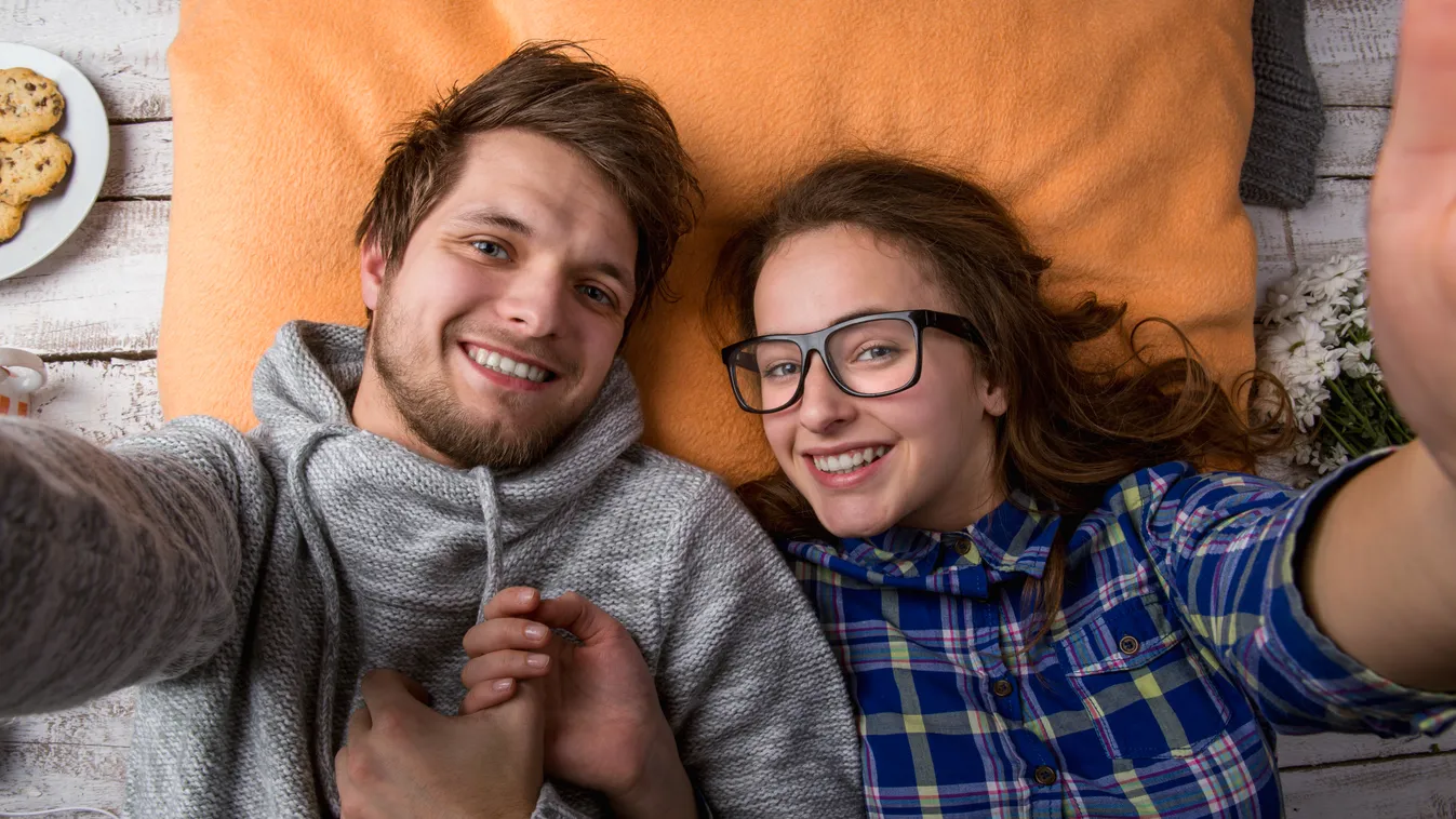 Couple in love. Studio shot.