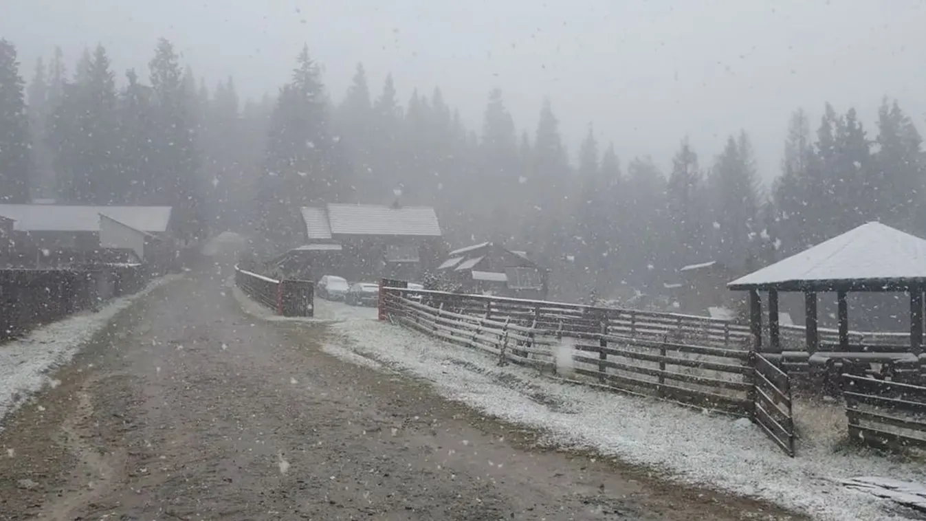 Elképesztő fotó: hatalmas pelyhekben havazott a szomszédos hegyekben