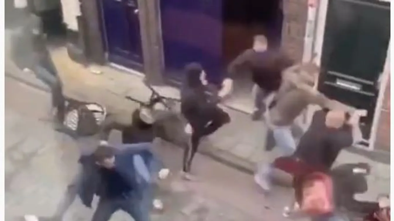 Brutális tömegverekedést videózott egy nő Hollandiában