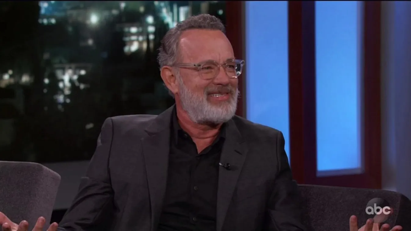 Tom Hanks recalls being 'threatened' by a Mr. Rogers' fan while filming A Beautiful Day in the Neighborhood, as he appears on Jimmy Kimmel Live!